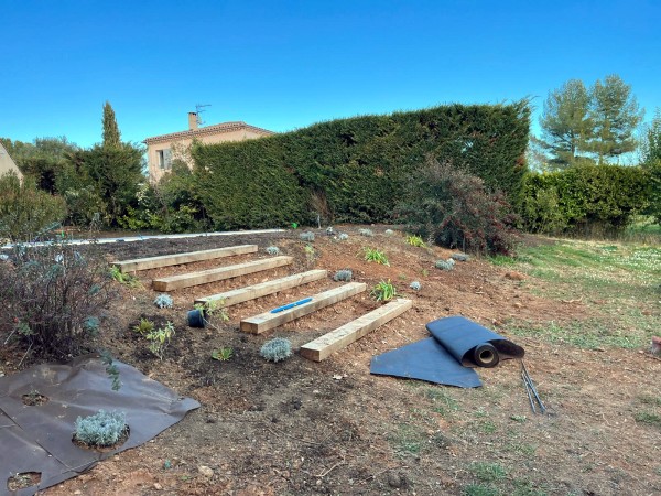 Ralisation d'un escalier dans un jardin